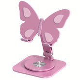 Butterfly Aluminum Alloy Adjustable Metal Stand - Compatible with Smartphones - Desktop Holder