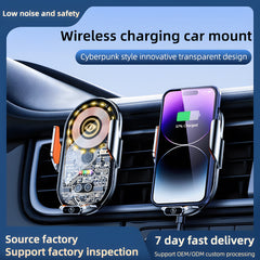 15W Transparent Magnetic Fast Wireless Charging Car Mount