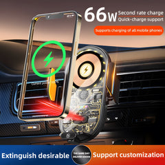 Multifunctional 66W Magnetic Fast Wireless Car Charger Mount - Automatic Clamping