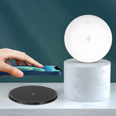 Minimalist Round Desktop Wireless Charger, Qi-Standard Compatible for Phone Charging