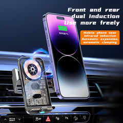 15W Fast Transparent Wireless Charging Car Mount