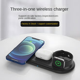 Chargeur sans fil vertical de bureau 3 en 1, charge sans fil pour téléphones/montres/écouteurs
