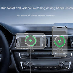 15W Magnetic Car Phone Mount Charger, Qi2-MPP Standard, Aluminum Alloy