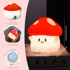 Valentine's Day gift, Mushroom night light, USB charging, cartoon style, touch adjustable brightness, dual brightness, sleep timer, night lighting, warm atmosphere, Youngsters's gift for Halloween and Christmas