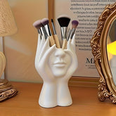 Unique Creative Human Body Art Shaped Makeup Brush Holder Pen Cup Decorative Organizer, Desktop Mounted Storage Tool for Cosmetic Tools, 30pcs Set, Cute Makeup Storage, Cosmetic Organizer Countertop, Bathrooms Makeup Organizers, Large Makeup Organizers St