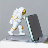 Creative Astronaut Desktop Phone Stand - Decorative Office Desk Holder - Fun Space-Themed Smartphone Stand