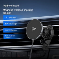 15W Magnetic Car Phone Mount Charger, Qi2-MPP Standard, Aluminum Alloy