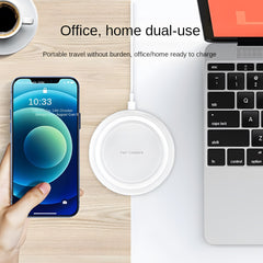 Minimalist Round Desktop Wireless Charger, Fast Wireless Charging for Phones