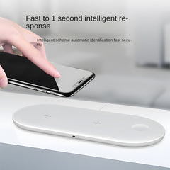 3-in-1 Desktop Wireless Charger Phone Stand, Simultaneous Wireless Charging for Phones/Watches/Earbuds