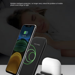 3-in-1 Desktop Vertical Wireless Charger, Simultaneous Wireless Charging for Phones/Watches/Earbuds