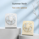 Ventilateur portable à batterie de 2 000 mAh, rechargeable par USB, mini ventilateur de bureau compact pour l'intérieur, l'extérieur et la voiture.