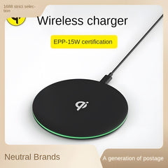 Minimalist Round Desktop Wireless Charger with Ambient Light, Wireless Charging for Phones