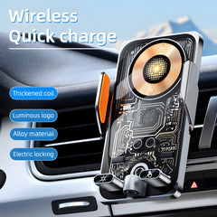 15W Magnetic Wireless Car Charger Mount with Automatic Clasp