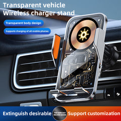 15W Transparent Fast Wireless Charging Car Mount
