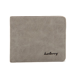baellerry Solid Color Letter Open Short Horizontal Men Wallet