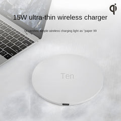 Chargeur sans fil rond minimaliste pour téléphone