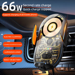 Multifunctional 66W Magnetic Fast Wireless Car Charger Mount - Automatic Clamping