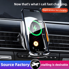 15W Magnetic Fast Wireless Car Charger Phone Mount with Auto Sensin
