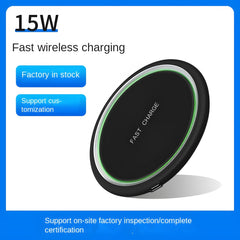 Minimalist Round Wireless Phone Charger, Qi-Standard Compatible for Phone Charging