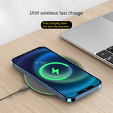 Chargeur sans fil rond minimaliste avec éclairage d'ambiance, recharge sans fil pour téléphones