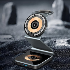 3-in-1 Magnetic Desktop Wireless Charger, Aluminum Alloy + Acrylic Material