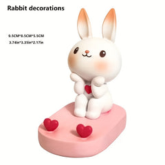 1pc Cartoon Bunny Desktop Decorative Phone & Tablet Stand - Creative Holder - Perfect Birthday & Valentine’s Gift - Wholesale Bulk Supply