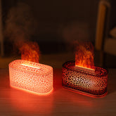 Realistic Flame Effect Humidifier with USB-Powered Operation - Flame-like Ambiance, Compact Desktop Humidifier for Home, Office, Bedroom - No Batteries Needed, Safe Low Voltage (36V) - Ideal Halloween & Christmas Gift for Indoor Decor, Office Air Quality,