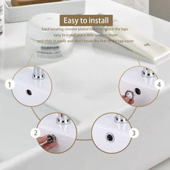 2pcs/Pack Plastic Bathroom Kitchen Basin Sink Overflow Ring, Overflow Cover Ring Insert Replacement, Chrome Hole Round Drain Cap, Basin Accessory
