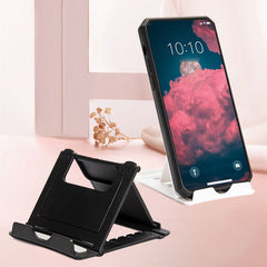 Minimalist Desktop Phone Stand - Adjustable & Foldable Design - Essential Lazy Holder - Portable Smartphone Stand