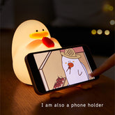 New Cute Happy Duck Clap Light, Soft Color-Changing Gift Lamp for Nursery Nightlight and Bedside Companion - Perfect Present to Lovers or Friends