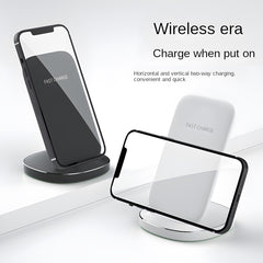 Minimalist Vertical Desktop Wireless Charger with Phone Stand Function, Wireless Charging for Phones