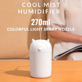 Humidificateur d'air ultrasonique portable à brume fraîche de 270 ml - Mini humidificateur d'air pour chambre