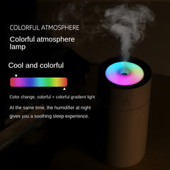 320ML Colorful Ultrasonic Cool Mist Air Humidifier, Quiet for Indoor, Vehicle, and Office Use with USB Aromatherapy Essential Oil Diffuser and Ambient Night Light