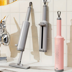 2-in-1 Mini Rotating Hands-Free Flat Mop and Cleaning Brush Set: Versatile Dry and Wet Cleaning Tool Kit for Home