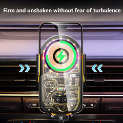 Multifunctional 66W Magnetic Fast Wireless Car Charger Mount - Automatic Clamping