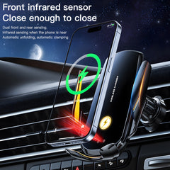 15W Fast Wireless Car Charger Phone Mount with Automatic Sensing