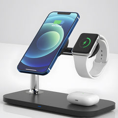 3-in-1 Magnetic Desktop Wireless Charger, Simultaneous Wireless Charging for Phones
