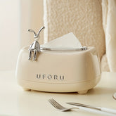 Creamy Cute Rabbit Desktop Decoration Tissue Box, Napkin Storage Box for Kitchen, Living Room