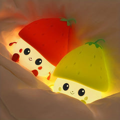 1200mAh Adorable Strawberry Mini Night Light - DIY Desk & Reading Lamp; Ambient Lighting; Creative Bedroom & Study Table Decor Toy