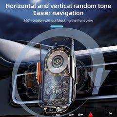 15W Transparent Magnetic Fast Wireless Charging Car Mount