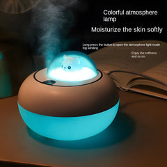 300ML Cat Ultrasonic Cool Mist Humidifier - Quiet Suitable for Indoor, Car, and Office Use - USB Aromatherapy Essential Oil Diffuser with Ambient Night Light