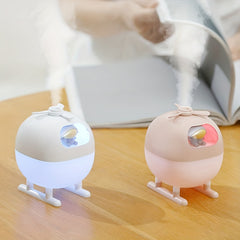 Ultrasonic Cool Mist Air Humidifier with Helicopter Design & USB Multi-Color Ambient Night Light - The Ideal Mini & Small Home Humidifier for Bedrooms