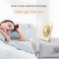 2,000mAh Portable Battery-Powered Fan, USB Rechargeable, Compact Mini Desk Fan for Indoor, Outdoor, Car Use, Cooling Fan