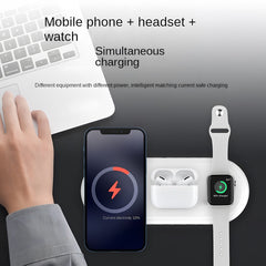 3-in-1 Desktop Vertical Wireless Charger, Wireless Charging for Phones/Watches/Earbuds
