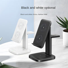 3-in-1 Foldable Desktop Wireless Charger with Adjustable Phone Charging Angle