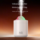 Humidificateur d'air ultrasonique à brume fraîche Volcan coloré 500 ml, silencieux pour l'intérieur, le véhicule et le bureau, avec diffuseur d'huiles essentielles d'aromathérapie USB et veilleuse d'ambiance