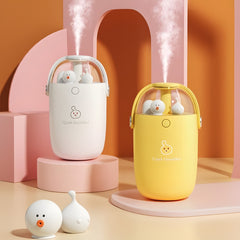 300ML Cute Figurine Colorful Ambient Light Ultrasonic Cool Mist Air Humidifier - Silent for Indoor, Car, Office Use - USB Aromatherapy Essential Oil Diffuser