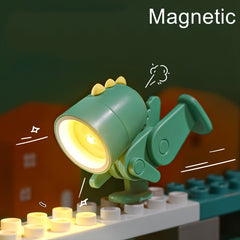 Cartoon dinosaur magnetic night light, desktop ornaments, reading lamp, table lamp, reading lamp, reading lamp