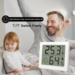 3.1in Digital Thermometer Indoor Outdoor Thermometer Hygrometer with Room Temperature and Humidity Monitor