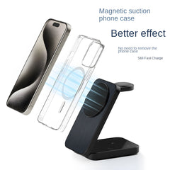 3-in-1 Mini Magnetic Desktop Wireless Charger, Simultaneous Wireless Charging for Phones